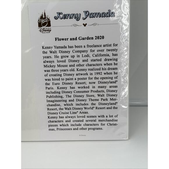 Disney Mickey Mouse Flower & Garden 2020 Print by Kenny Yamada 18x14 - Picture 2 of 16
